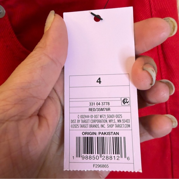 Wild Fable Women’s Low Rise Baggy Rigid Red Jeans 31” Inseam Size 4 - Picture 10 of 11